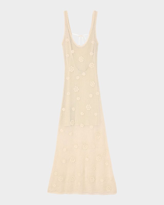 Bouquet Crochet Midi Dress
